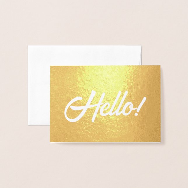 Hello! Foil Card (Front With Envelope)