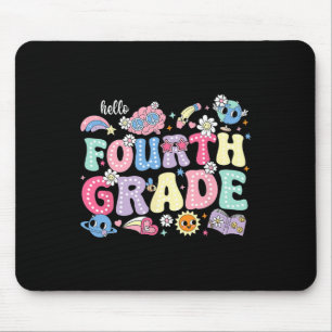 Hello Fourth 4th Grade Back To School Teacher Kids Mouse Pad