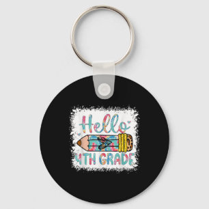 Hello Fourth Grade Back To School 4th Grade Studen Keychain