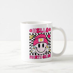 Hello Fourth Grade Smile Face 4th Grade Back To Sc Coffee Mug