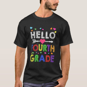 Hello Fourth Grade Team Kinder Back To School Teac T-Shirt