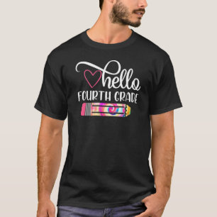 Hello Fourth Grade Tie Dye Back To School Teacher  T-Shirt