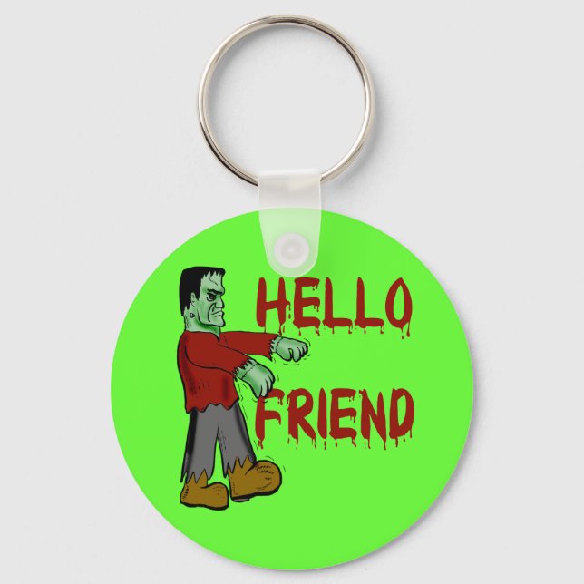 Hello Friend Creepy Frankenstein T shirts, Hoodies Keychain (Front)