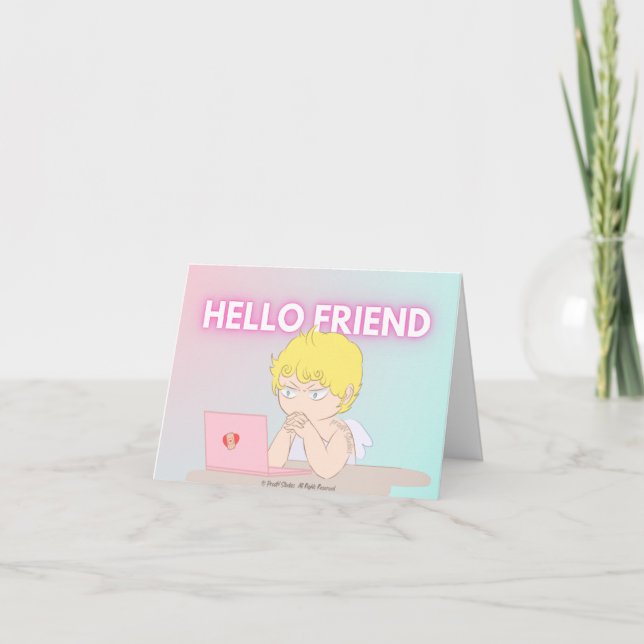 Hello Friend greeting card (Front)
