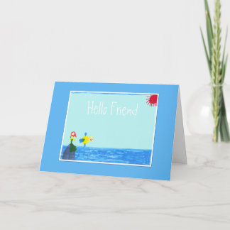 Hello Friend - Mermaid and Fish Card