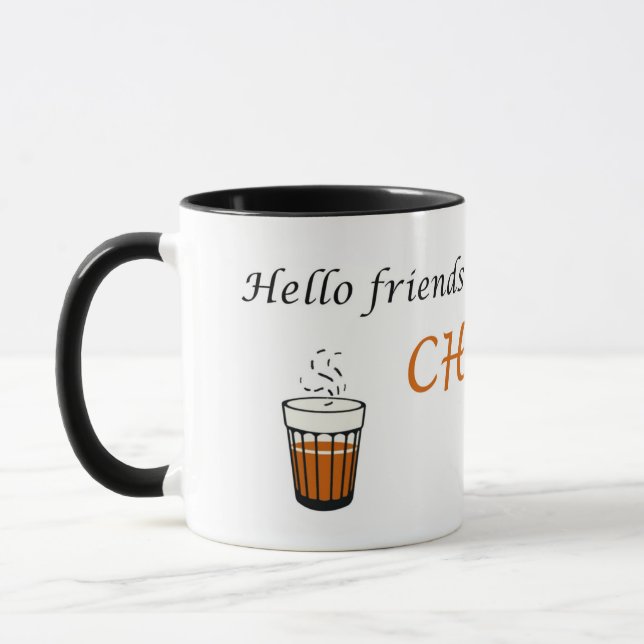 hello friends chai pilo! mug (Left)