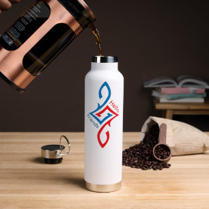 Hello Friends Simple Happy Greeting Design Water Bottle