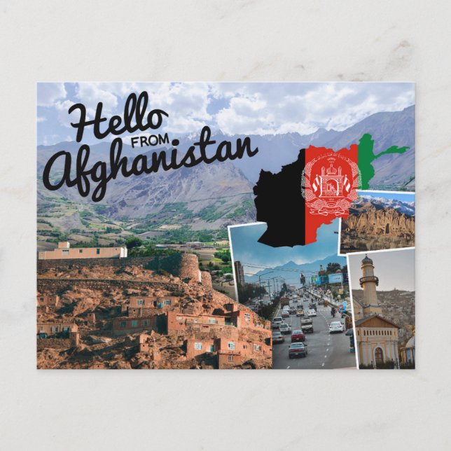 Hello From Afghanistan Holiday Postcard (Front)