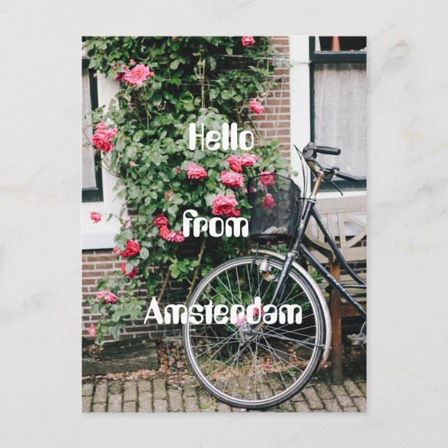 Hello From Amsterdam Postcard (Front)