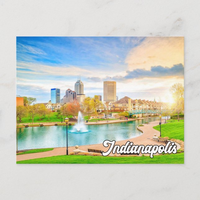 Hello From Beautiful Indianapolis, Indiana, USA Postcard (Front)