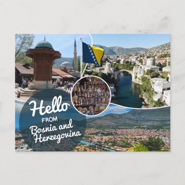 Hello From Bosnia and Herzegovina Postcard (Front)