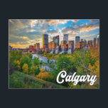 Hello From Calgary, Alberta, Canada Postcard<br><div class="desc">This scenic postcard features a photograph of the beautiful city of Calgary,  in Alberta,  Canada,  at sunset. This delightful postcard would be ideal for best of friends,  family and co-workers.</div>