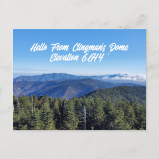 Hello From Clingman's Dome Great Smoky Mountains Postcard