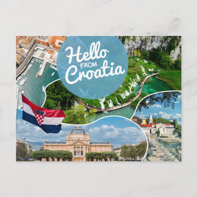 Hello From Croatia Postcard (Front)