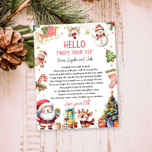 Hello From Elf Arrival Letter Christmas