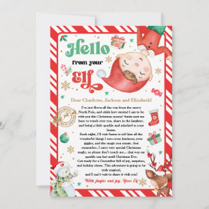 Hello From Elf Arrival Letter I'm Back Christmas Invitation