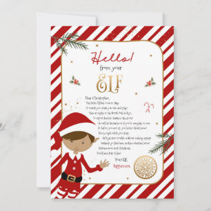 Hello from Elf Welcome Letter Invitation