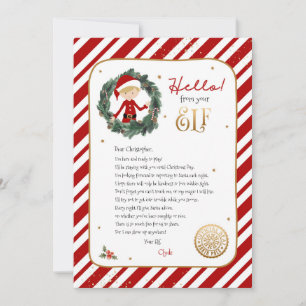 Hello from Elf Welcome Letter Invitation