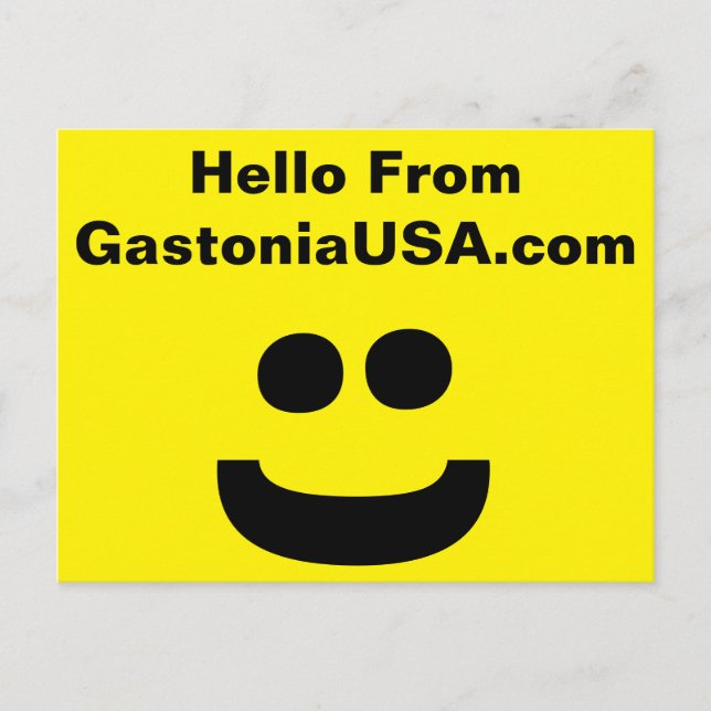Hello From GastoniaUSA.com Postcard (Front)