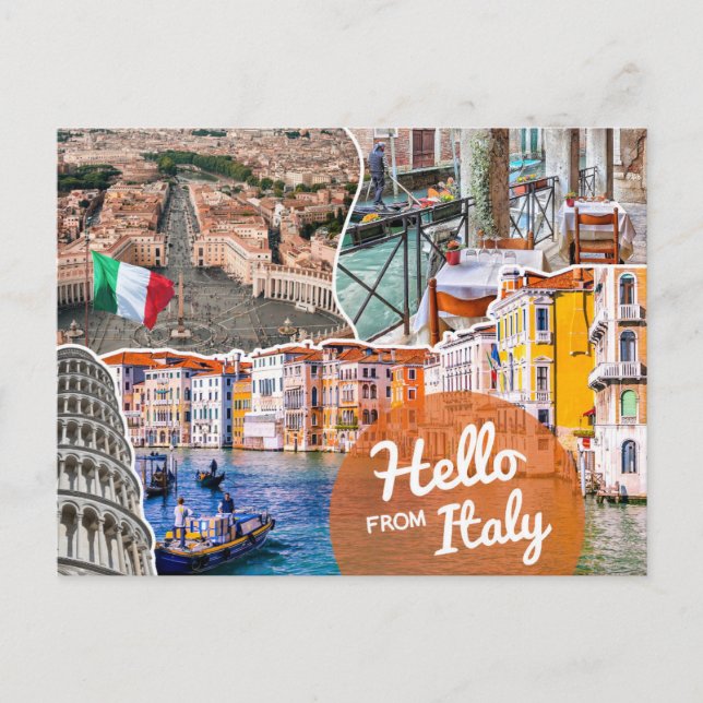 Hello From Italy Postcard (Front)