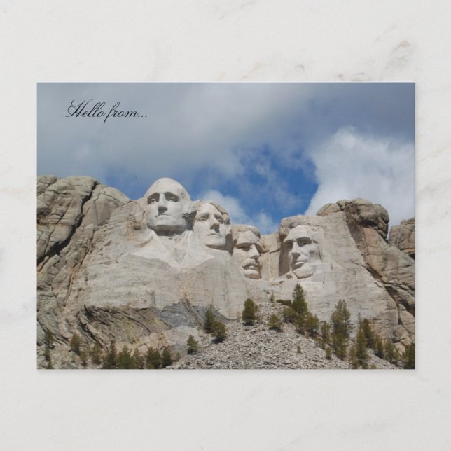 Hello from... Mount Rushmore Postcard (Front)