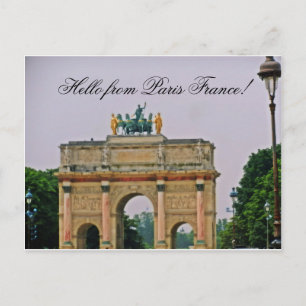 HELLO FROM PARIS postcard