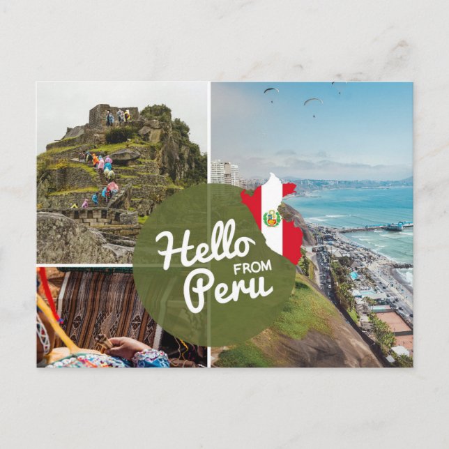 Hello from Peru Postcard (Front)