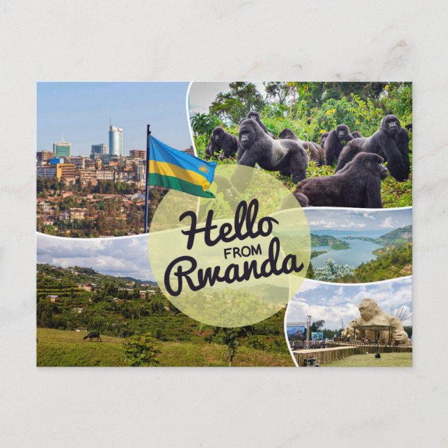 Hello From Rwanda Postcard (Front)