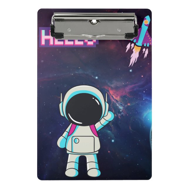 "Hello from Space" Mini Clipboard (Front)