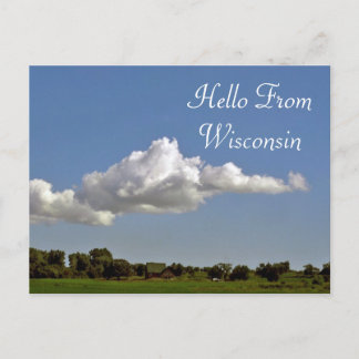 Hello From Wisconsin Postcard