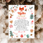 Hello From Your Elf I'm Back Christmas Elf Letter<br><div class="desc">♥ This cute Elf Letter is a perfect addition to your Magical Christmas!</div>