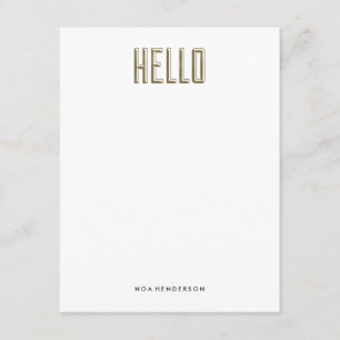 Hello Gem Personal Stationery Invitation