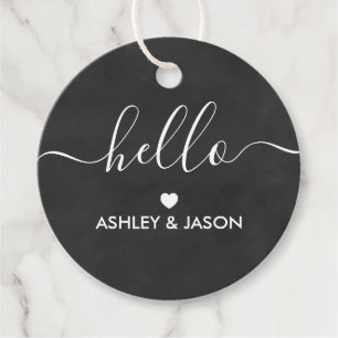 Hello Gift Tag, All Occasion Gift Tags, Chalkboard Favour Tags