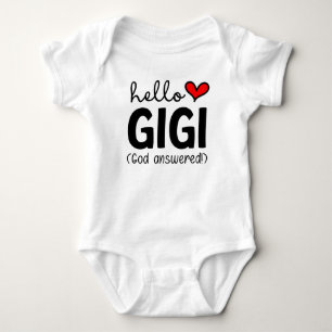 Hello GiGi God Answered Prayer Baby Bodysuit