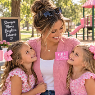 Hello Girl Mom Pink Names Mama Name Tag