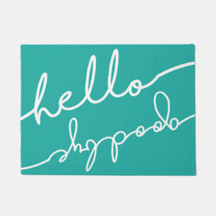 Hello Goodbye Typography - Pick Your Colour Doormat