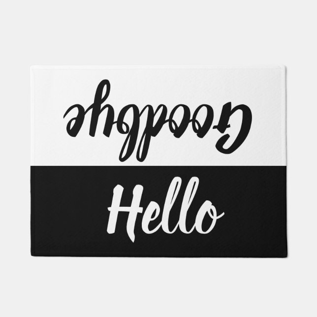 Hello, Goodbye Welcome  Doormat (Front)