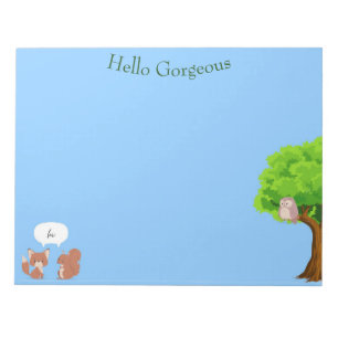 Hello Gorgeous animal notepad for making lists