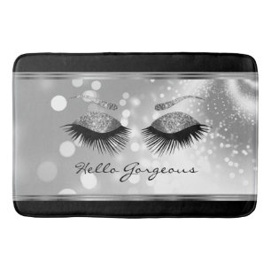 Hello Gorgeous - Beautiful Eyelashes with Silver Bath Mat