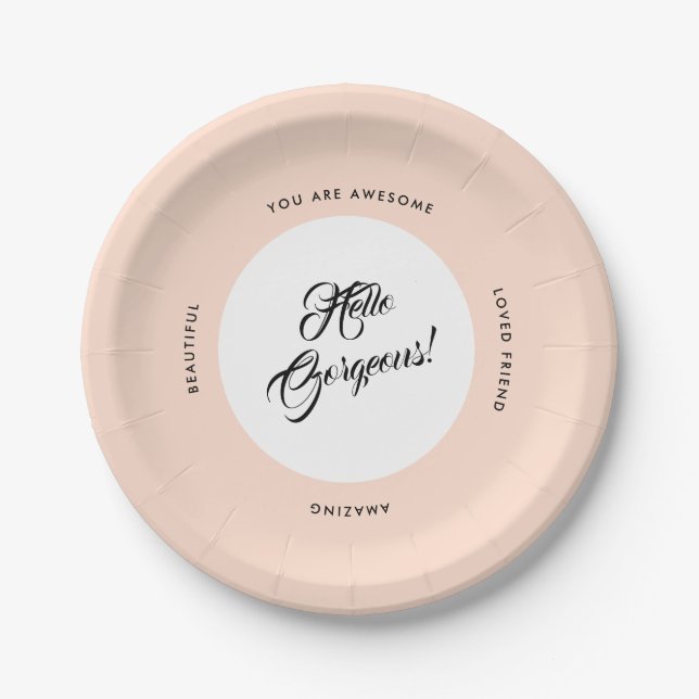Hello Gorgeous Birthday, Girls Night Out Plates (Front)