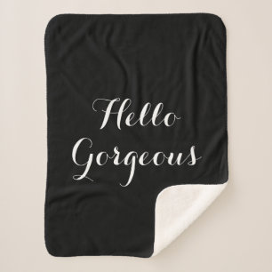Hello gorgeous black & white sherpa fleece blanket