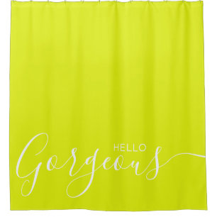 Hello Gorgeous Chartreuse White Modern