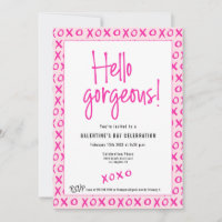 Hello gorgeous Galentine's Day XOXO pink Custom