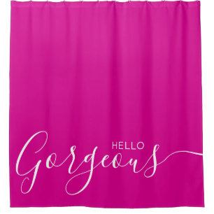 Hello Gorgeous Hot Pink White Modern