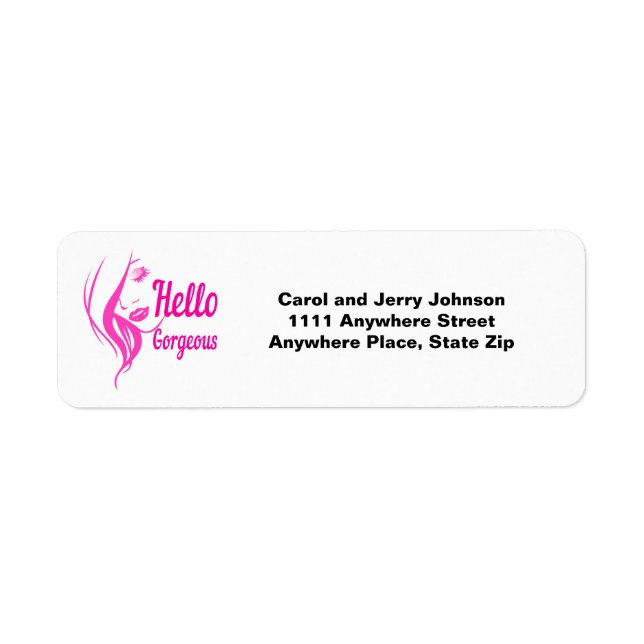 Hello Gorgeous Lovely Lady Face Drawing Typography (Front)
