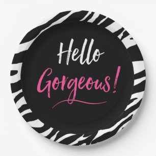 "Hello Gorgeous!" Party Plates