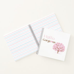 Hello Gorgeous, Pink Blossom Tree Notebook