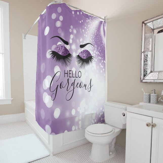 Hello Gorgeous Purple Glitter Eyes (In Situ)