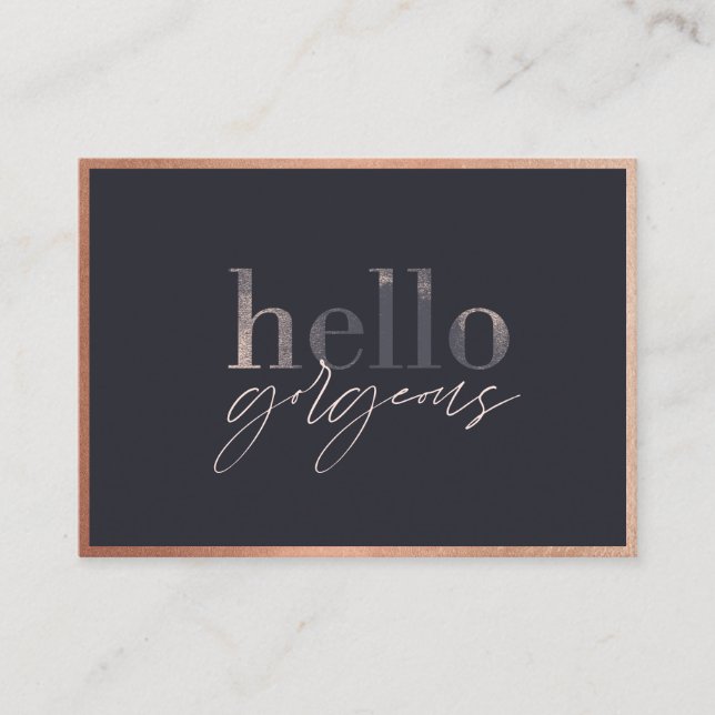 Hello Gorgeous, Thank You For Your Business Beauty Loyalty Card (Front)