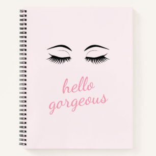 Hello Gorgeous with Pretty Eyelashes Glam Gift Notebook